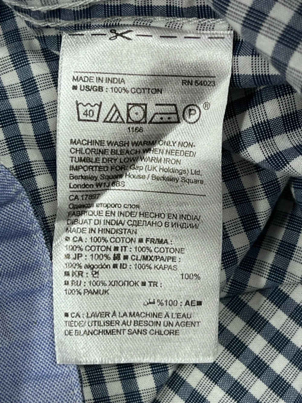 Banana Republic Grant Fit Men’s Blue/White Check Pattern L/S Dress Shirt. Large